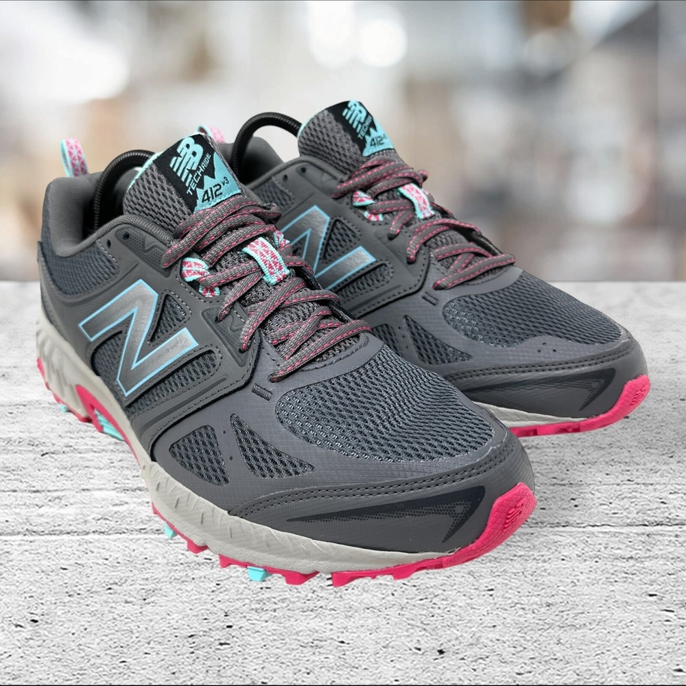 New Balance 412 v3 Trail Running Shoes Womens 11 Grey Pink All Terrain Sneakers
